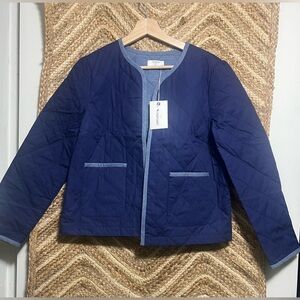 UNTUCKIT Women's Leslie Quilted Blue Jacket, Size Small, Brand New, NWT